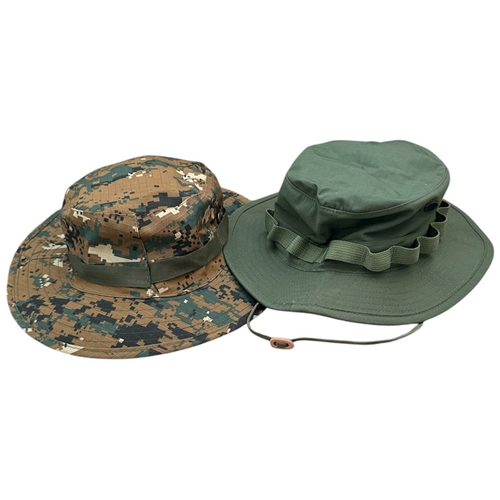 Military Boonie Hat Sun Hot Weather Type II + Digital Camo Bucket 7 1/2